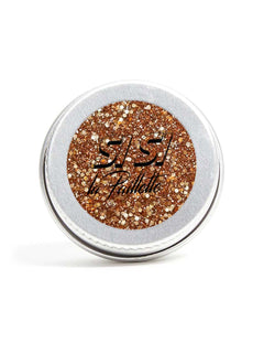 Maquillaje Disco de Strass y Purpurina