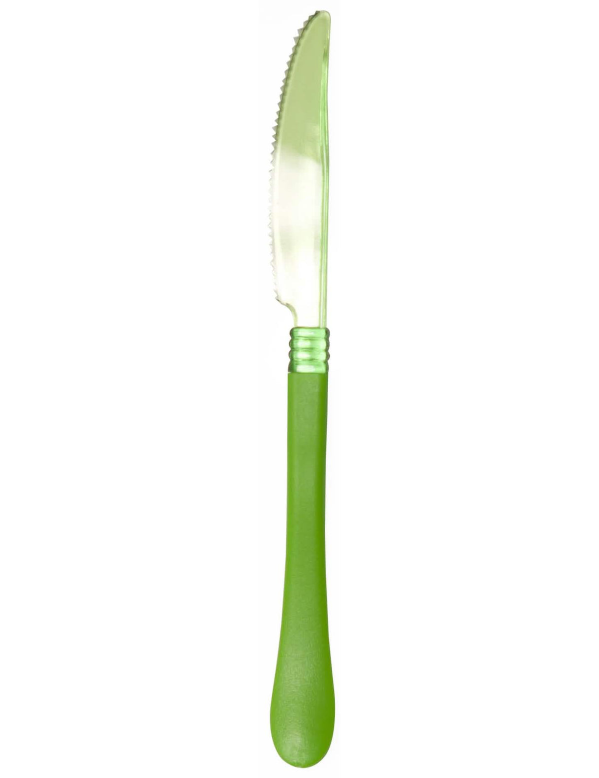 Cuchillos de fiesta verdes con cabezal transparente