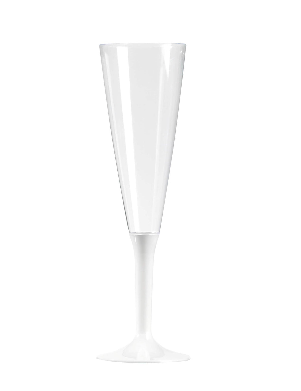 Copa de champán para fiesta con pie blanco 150 ml