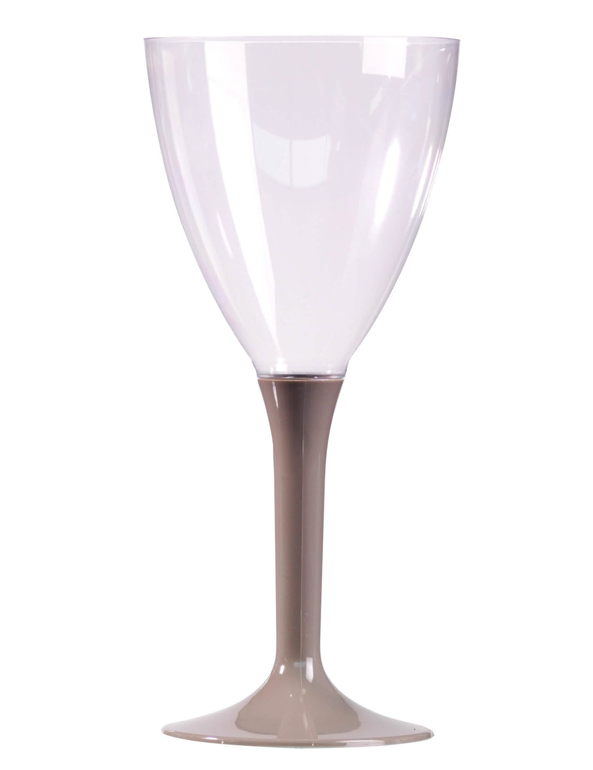 10 copas de vino con pie gris de plástico