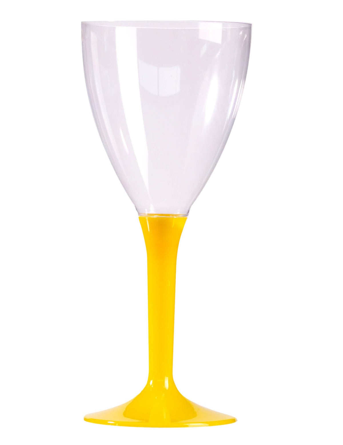 Vaso de vino para cumpleaños con pie amarillo