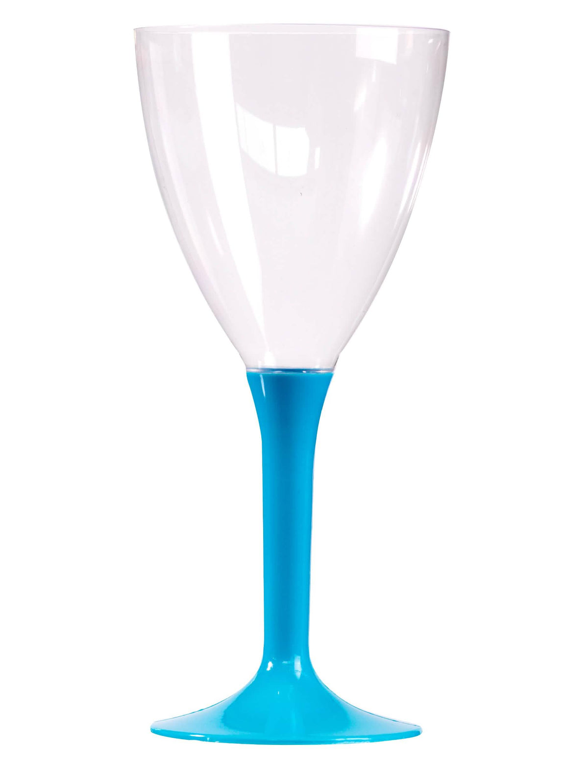 Copa de vino para fiesta con pie turquesa