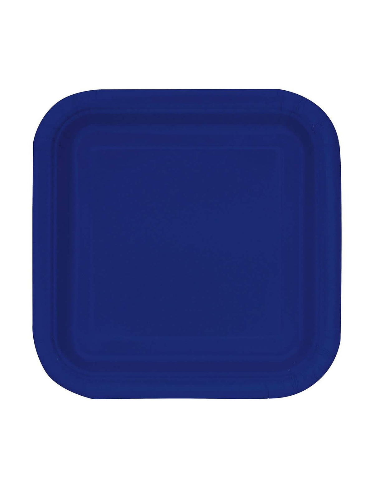 platos de cartón cuadrados para postre azul marino