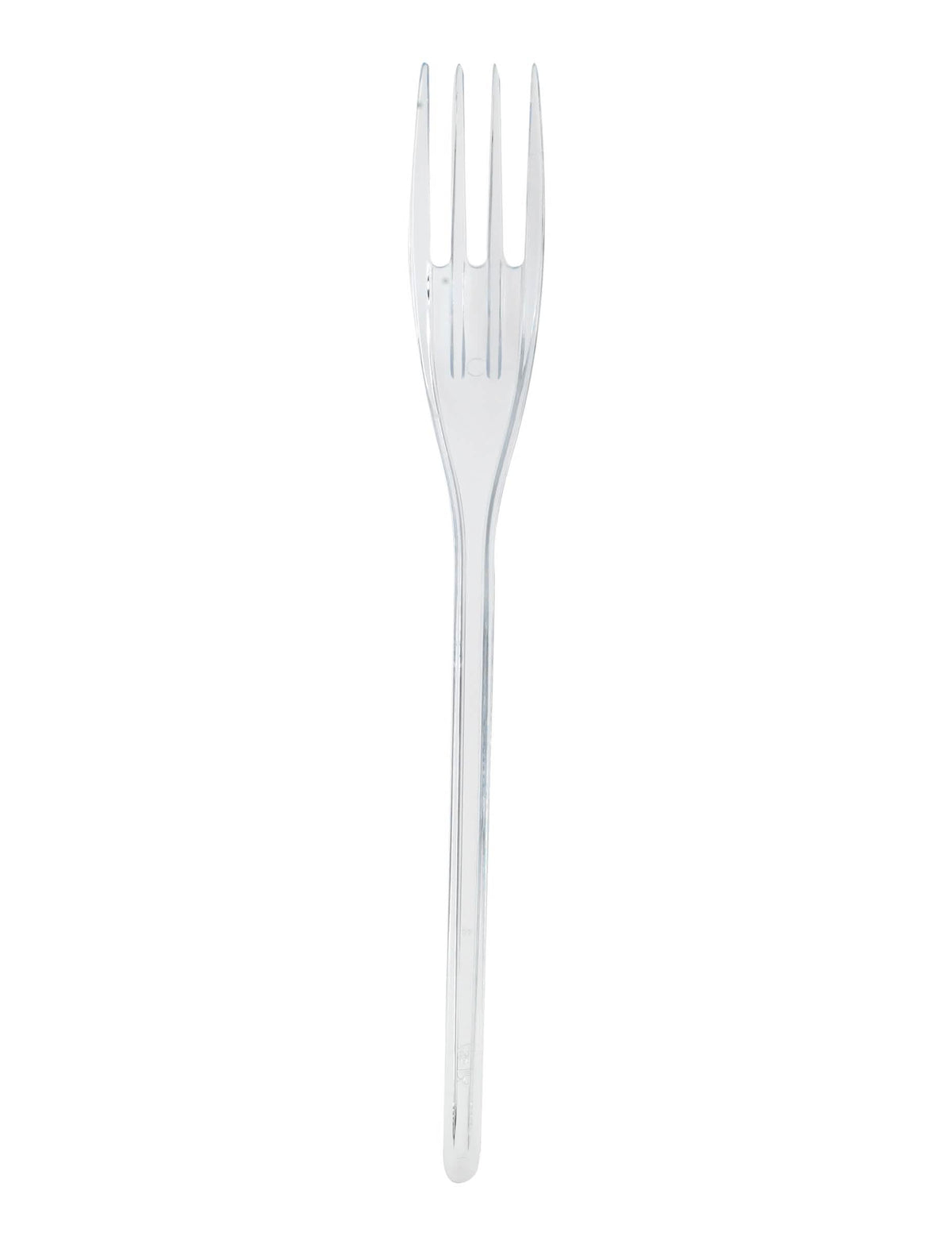 Tenedor para decoración de mesa de plástico transparente