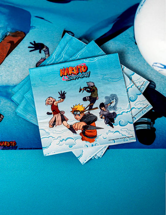 20 Servilletas de papel Naruto Shippuden™ 33 x 33 cm