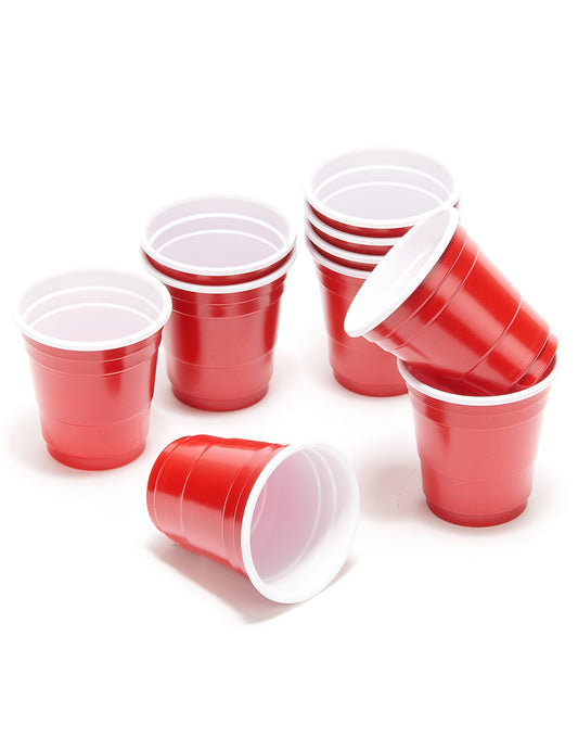 20 Vasos chupito 4 cl rojo