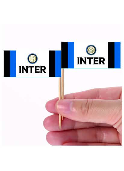 Picas Inter de Milán™ para fiesta azules y negras