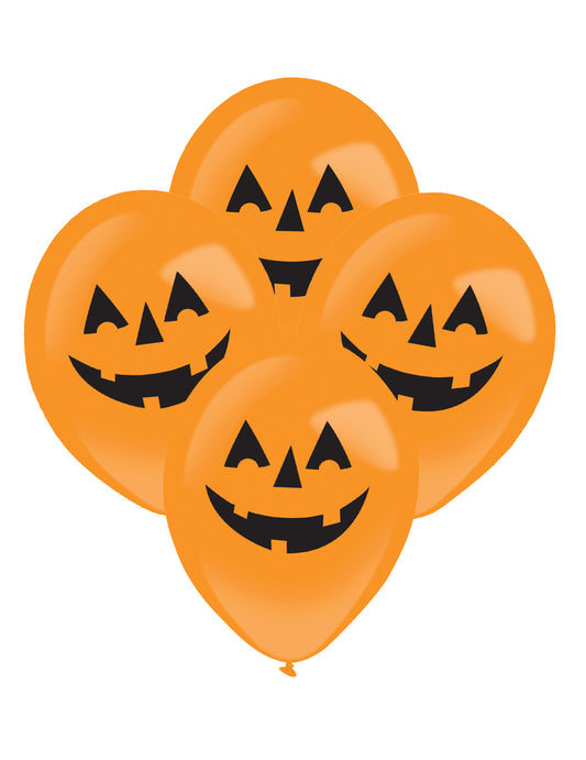 4 globos LED calabaza Halloween 27,5 cm