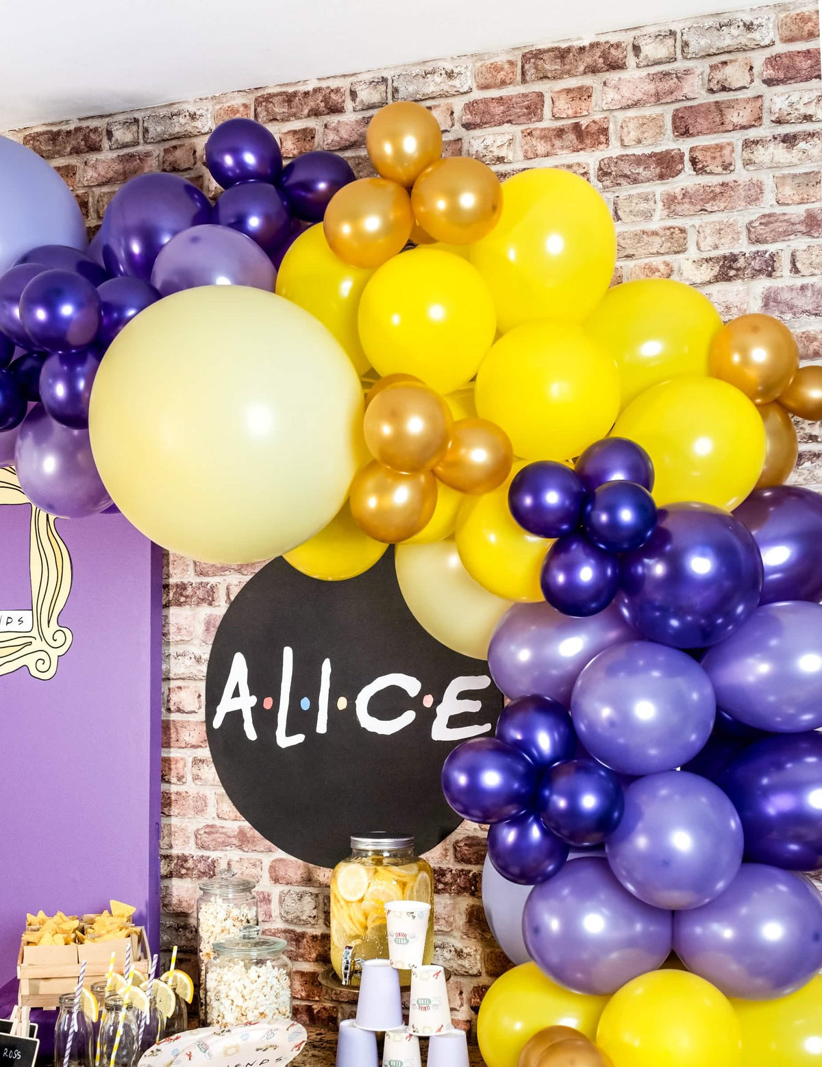 Ambiente de fiesta personalizada de los globos de fiesta para decoración amarillo