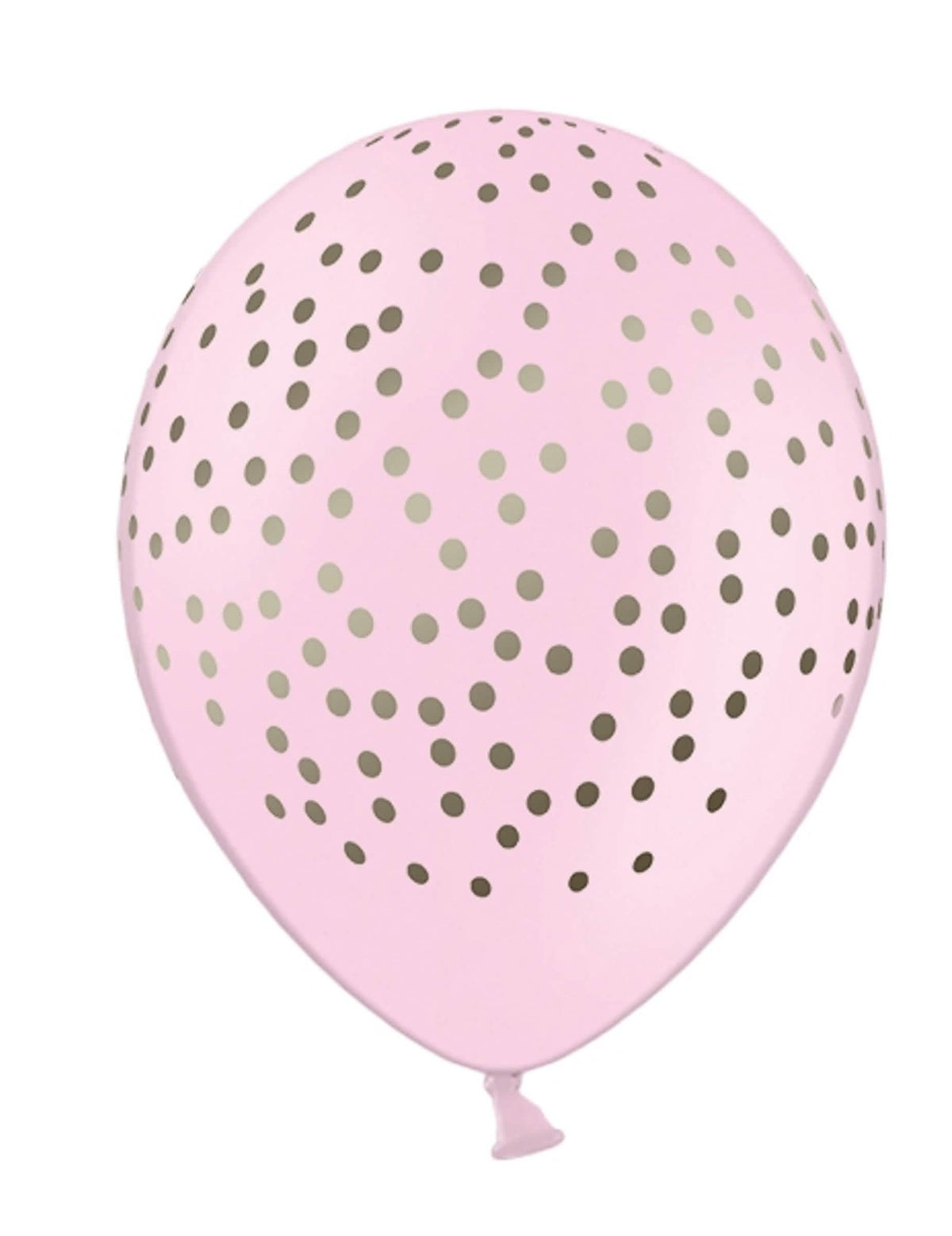 globos de látex con lunares dorados para fiesta rosa pálido