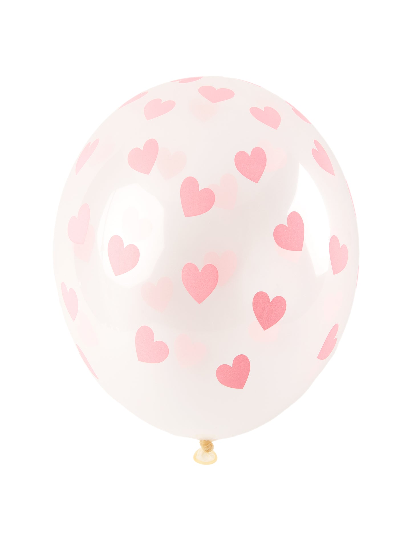 Ballons en latex coeurs pour mariage transparents rose clair