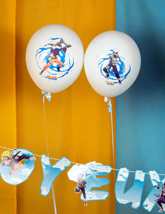6 globos de látex Naruto/Kakashi Shippuden™ de 27 cm