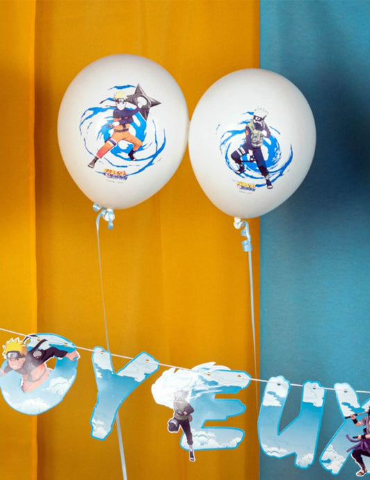 6 Globos de látex Naruto/Kakashi Shippuden™ 27 cm
