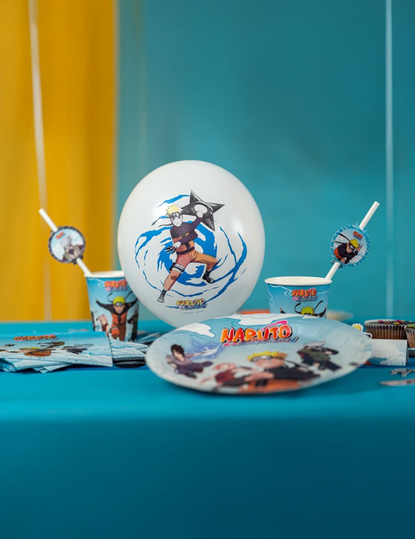 6 globos de látex Naruto/Kakashi Shippuden™ de 27 cm