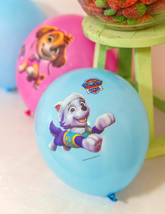 6 Globos de látex rosas de la Patrulla Canina™ 27cm