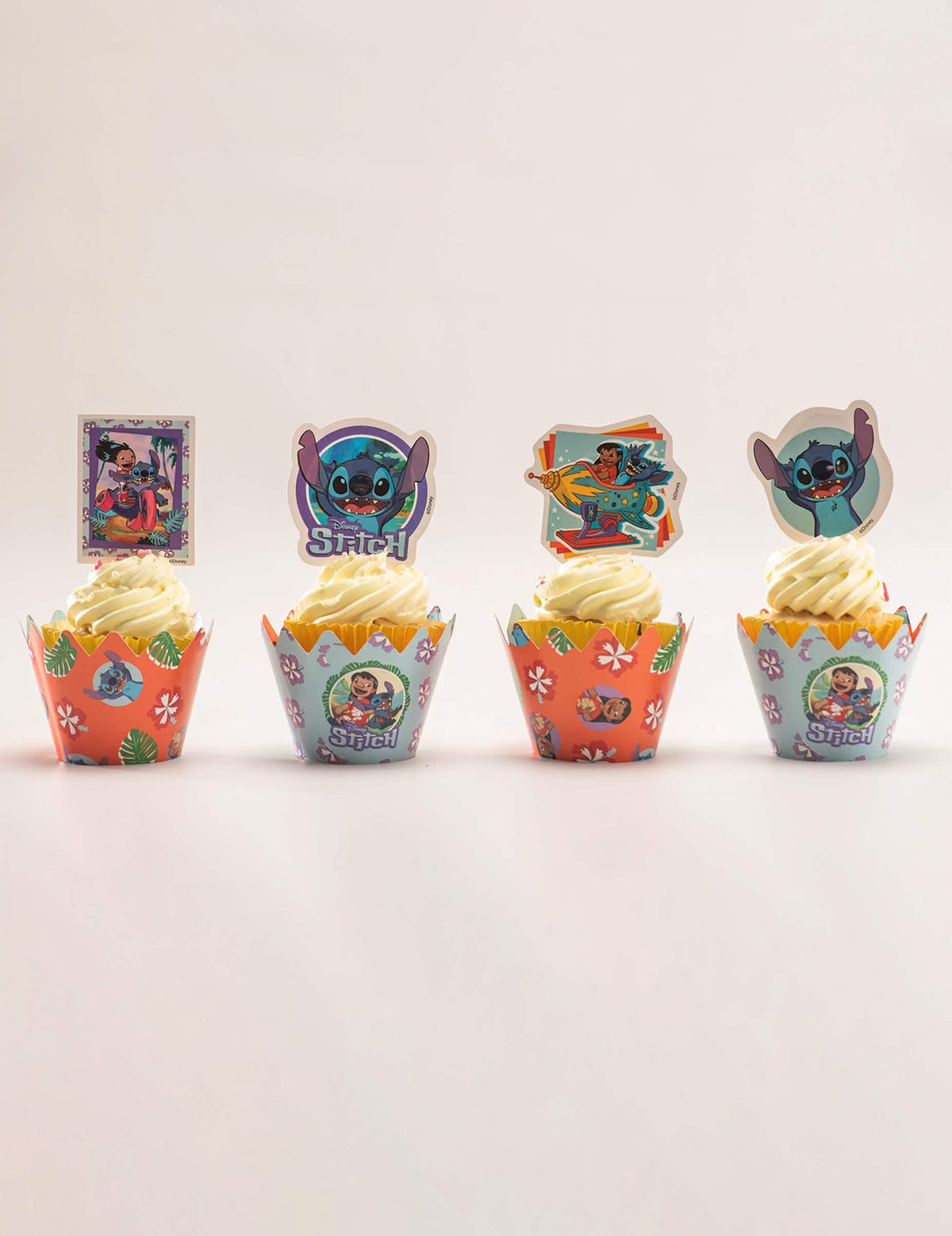 Kit de 6 decoraciones para cupcakes con adornos Stitch™