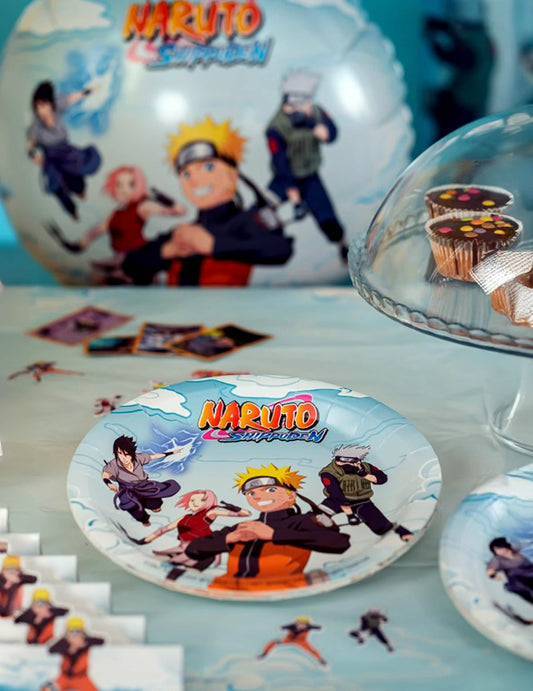 8 platos de 23 cm de cartón Naruto Shippuden™