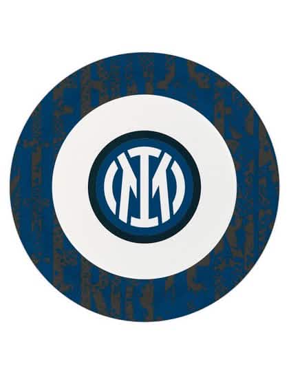 platos de cartón Inter de Milán azul y blanco