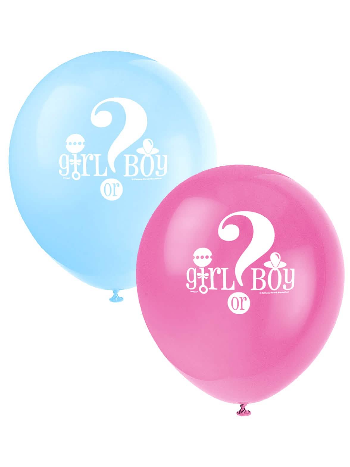 globos impresos girl or boy para baby shower rosa y azul