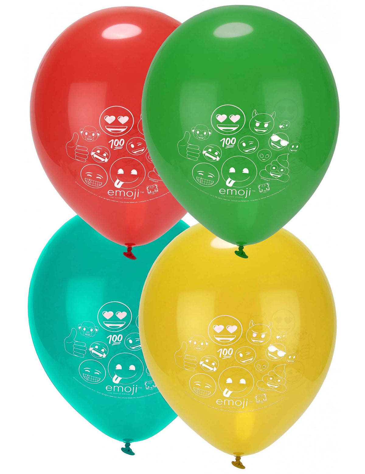 globos de látex impresos Emoji para fiesta multicolores
