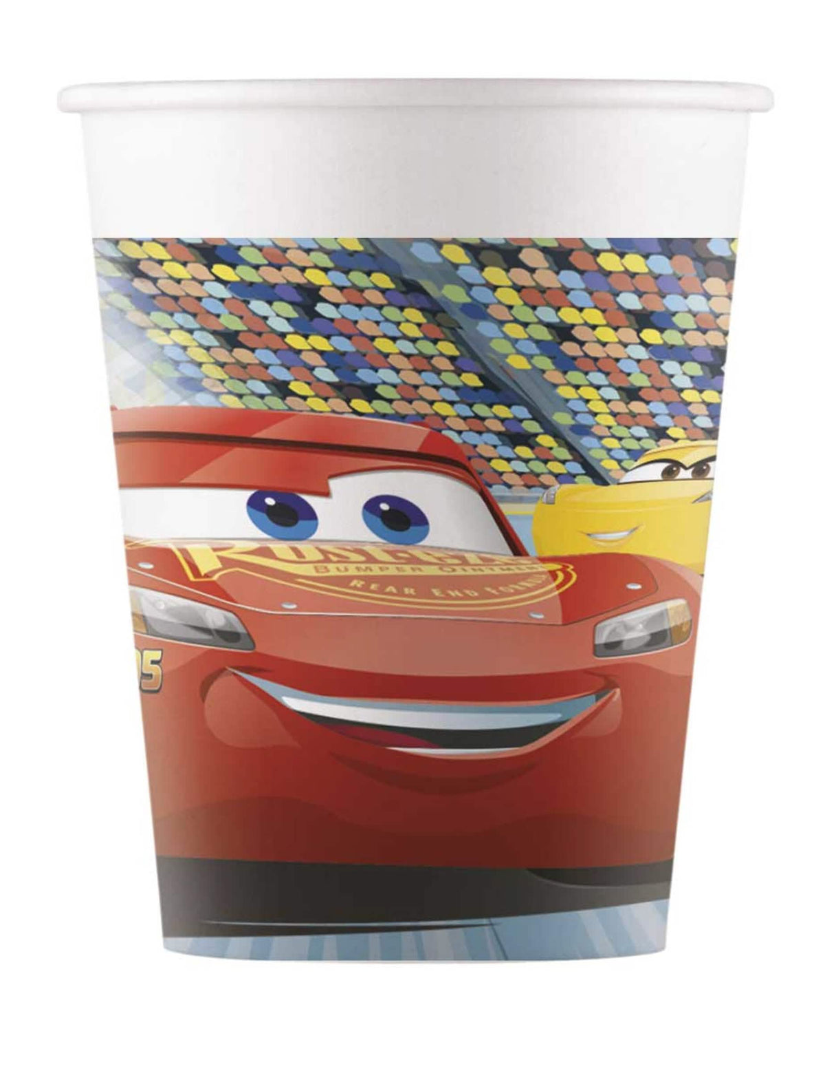 Vasos de cartón Cars 3 rojos con Flash McQueen