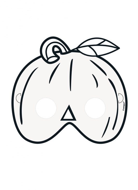 Modèle citrouille du masque en papier à colorier Halloween