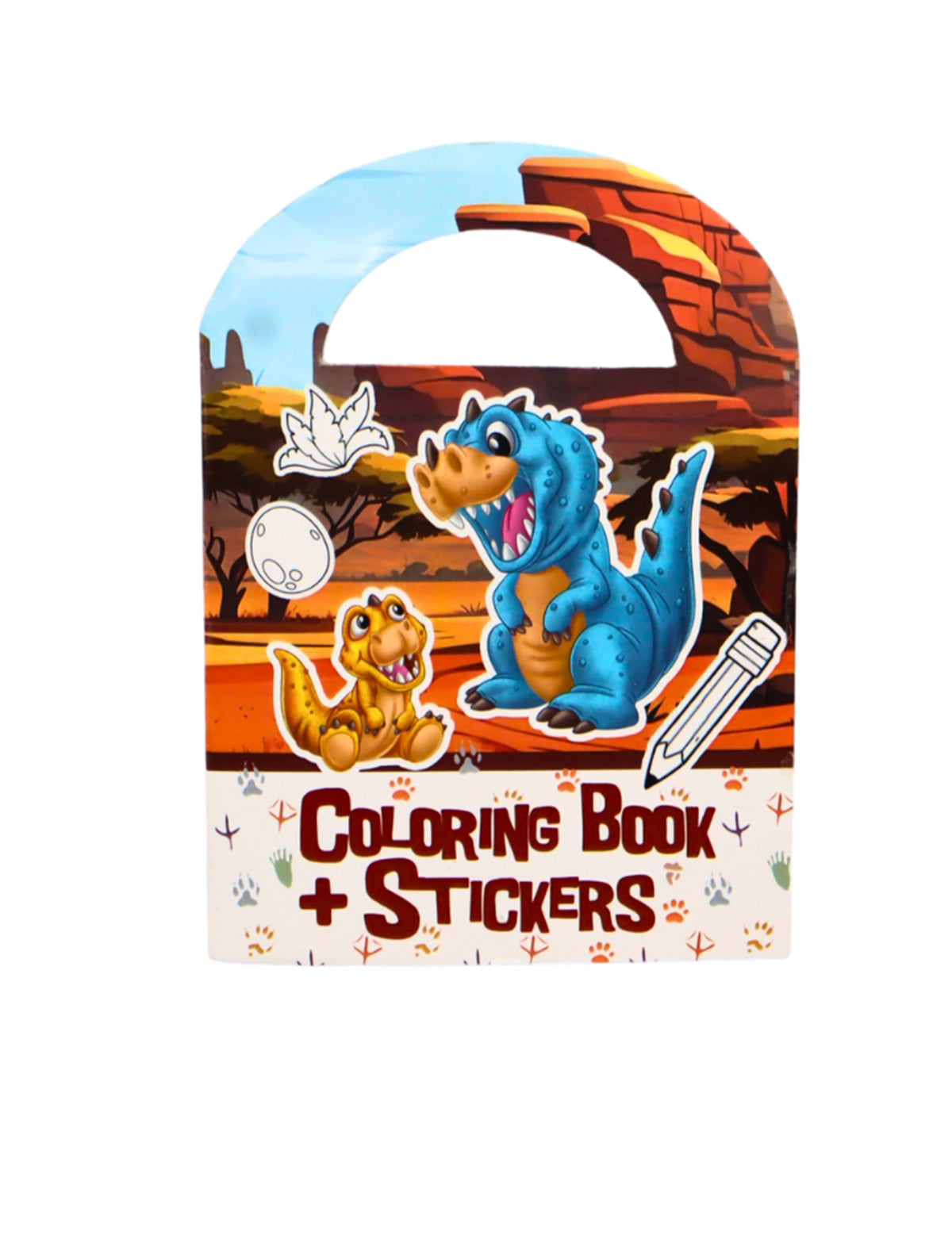 Álbum de colorear con pegatinas de dinosaurios