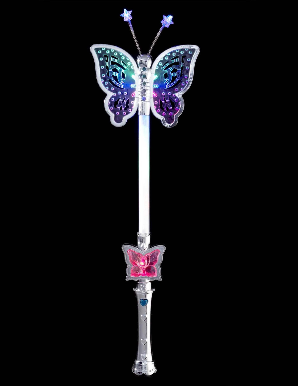 Varita mágica mariposa para niño luminosa multicolor