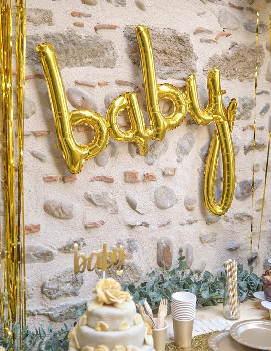Mise en situation du ballon aluminium baby pour décoration