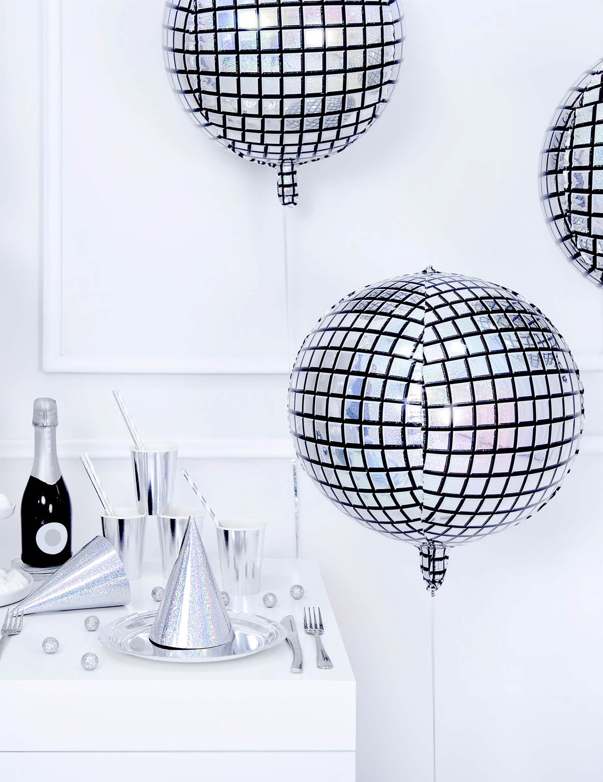 Decoración festiva con globo de aluminio bola de disco
