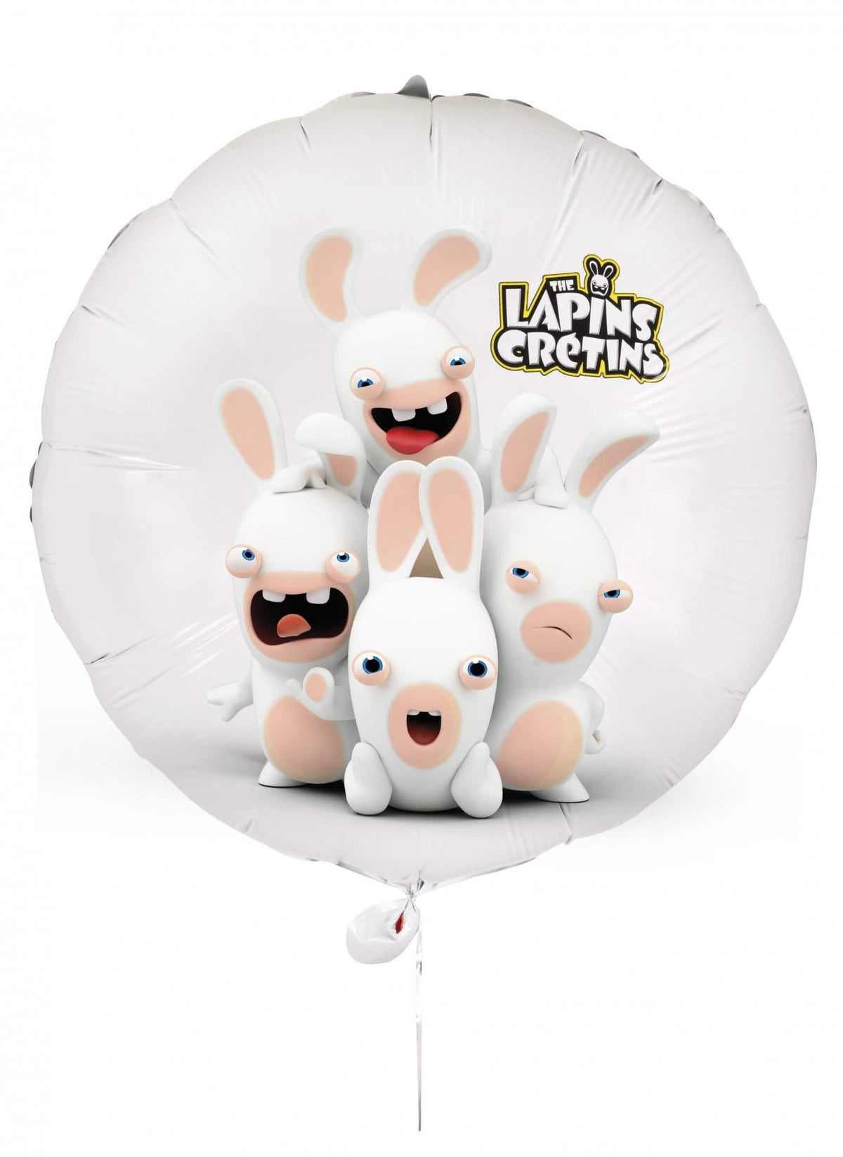 Globo de aluminio Rabbids blanco con personajes