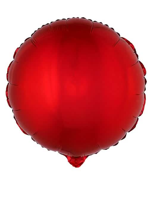 globo de aluminio redondo rojo metálico