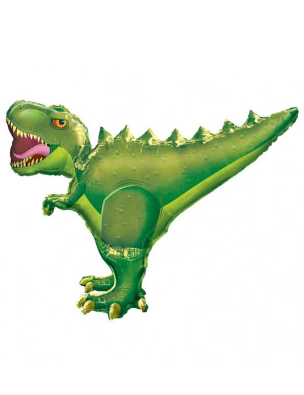 balón de aluminio t-rex gigante para cumpleaños verde