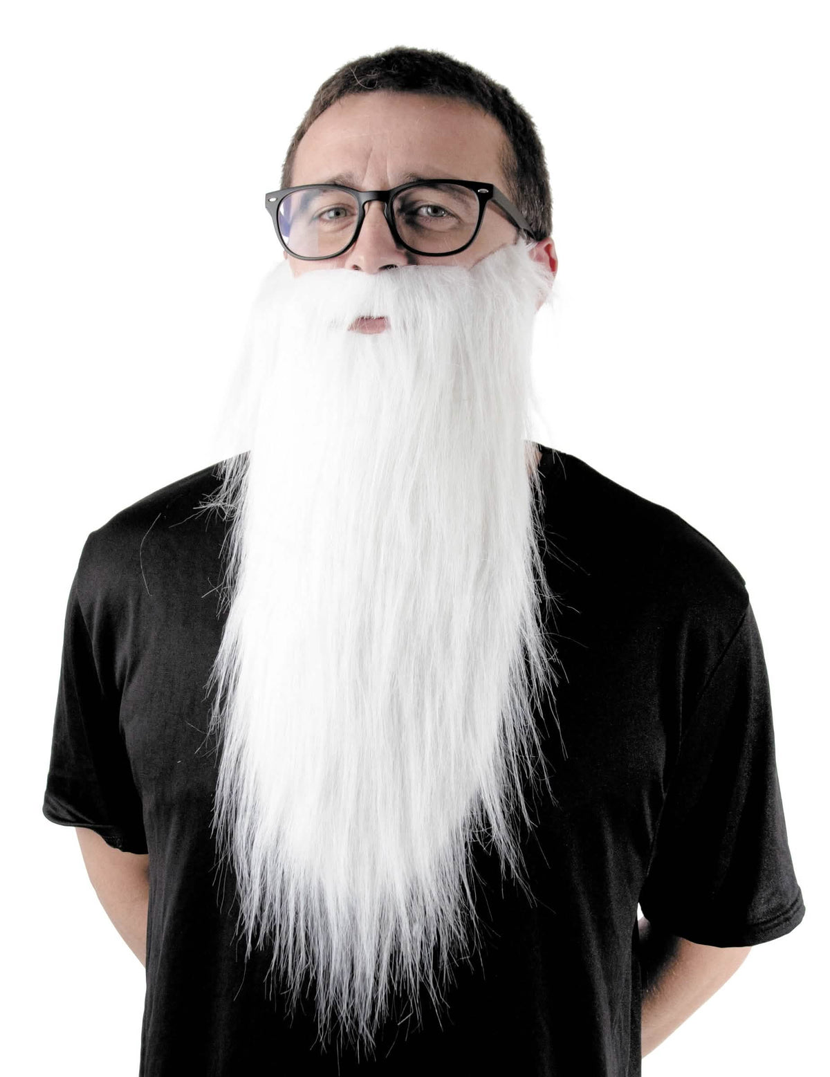 Barba larga para adulto blanca