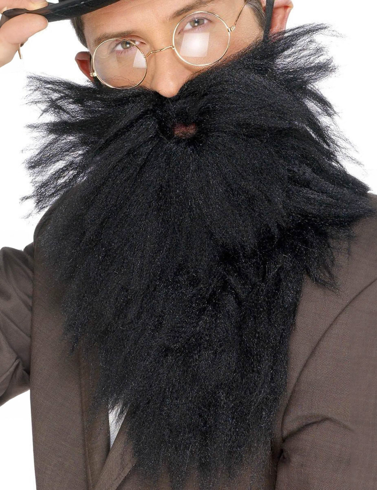 barba larga para hombre negra voluminosa