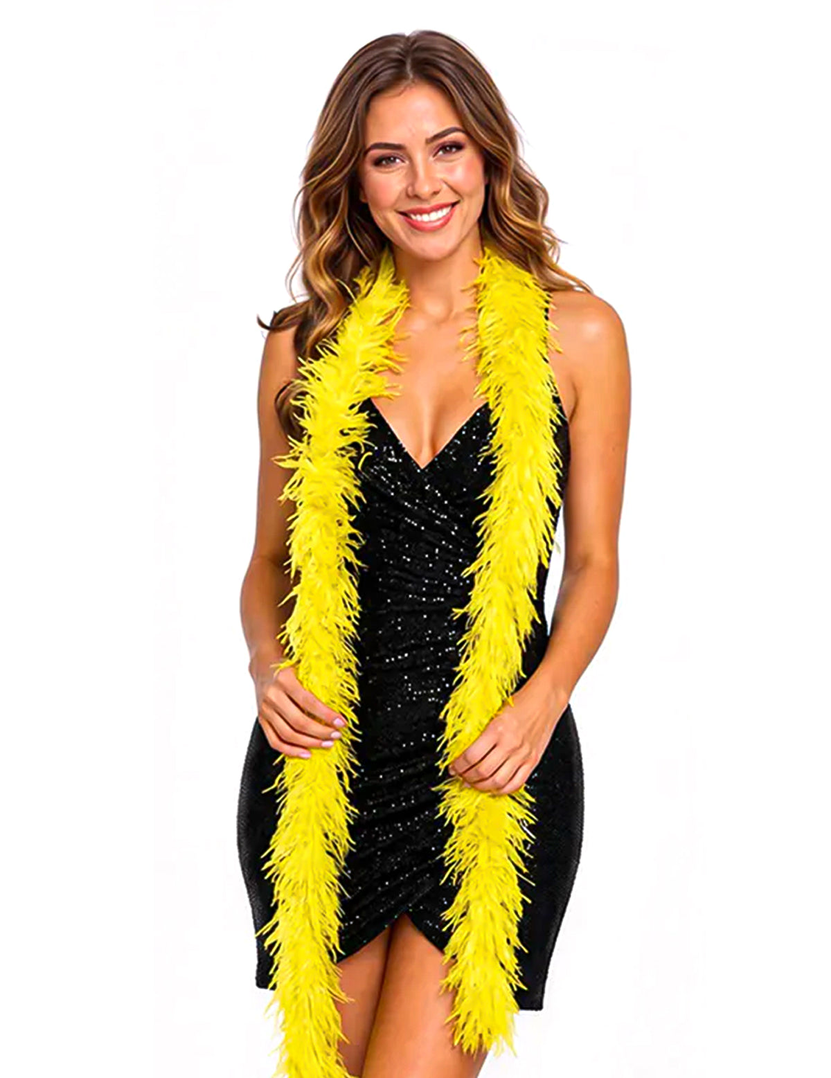 Boa de pelo amarillo 60g