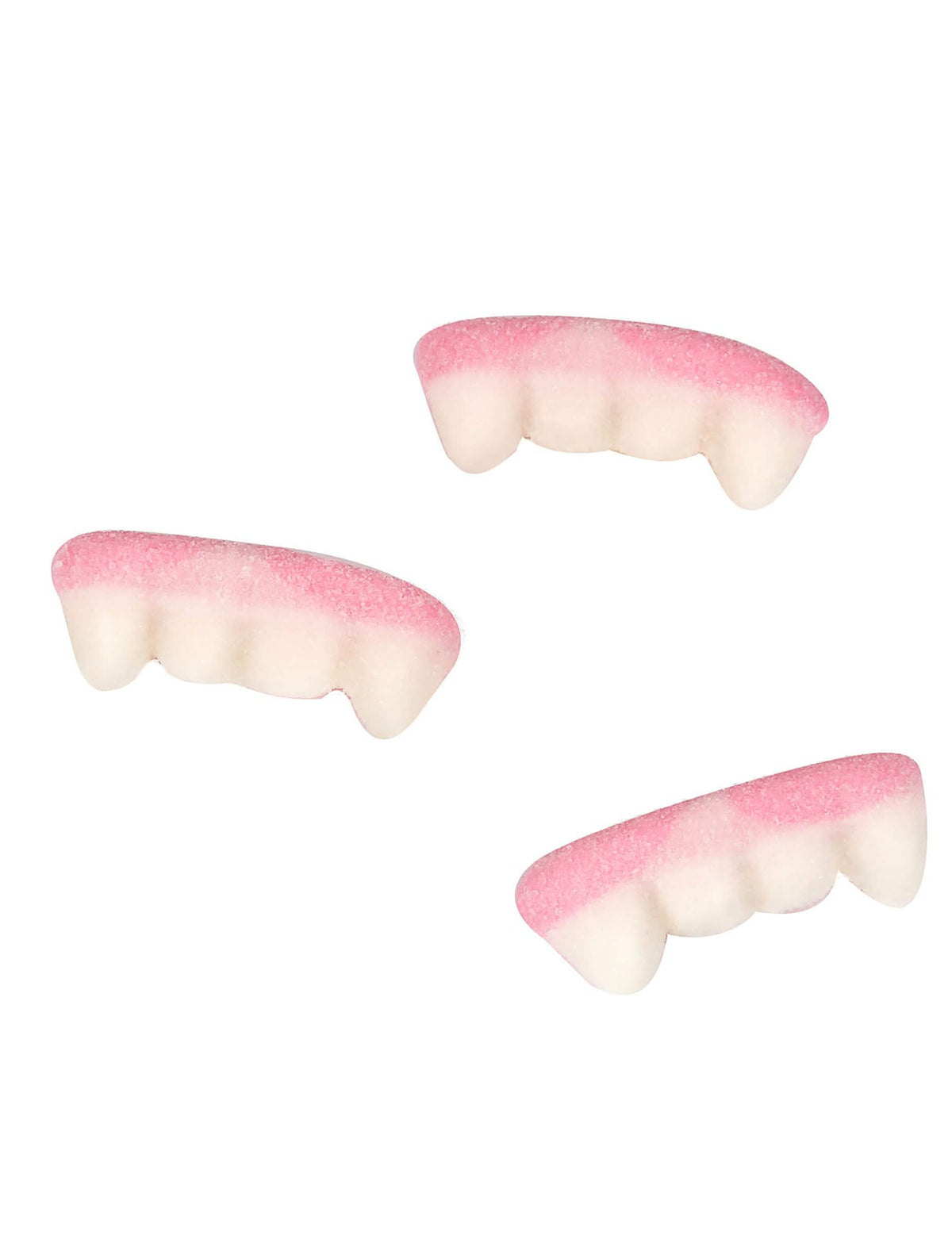 Primer plano de los caramelos dientes de vampiro Haribo para halloween