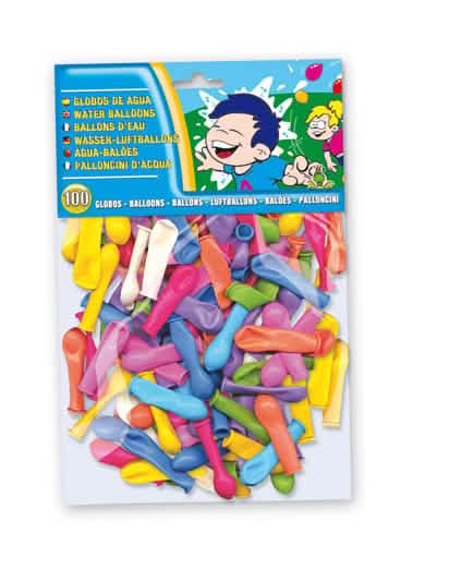 100 globos bombas de agua para niño multicolores