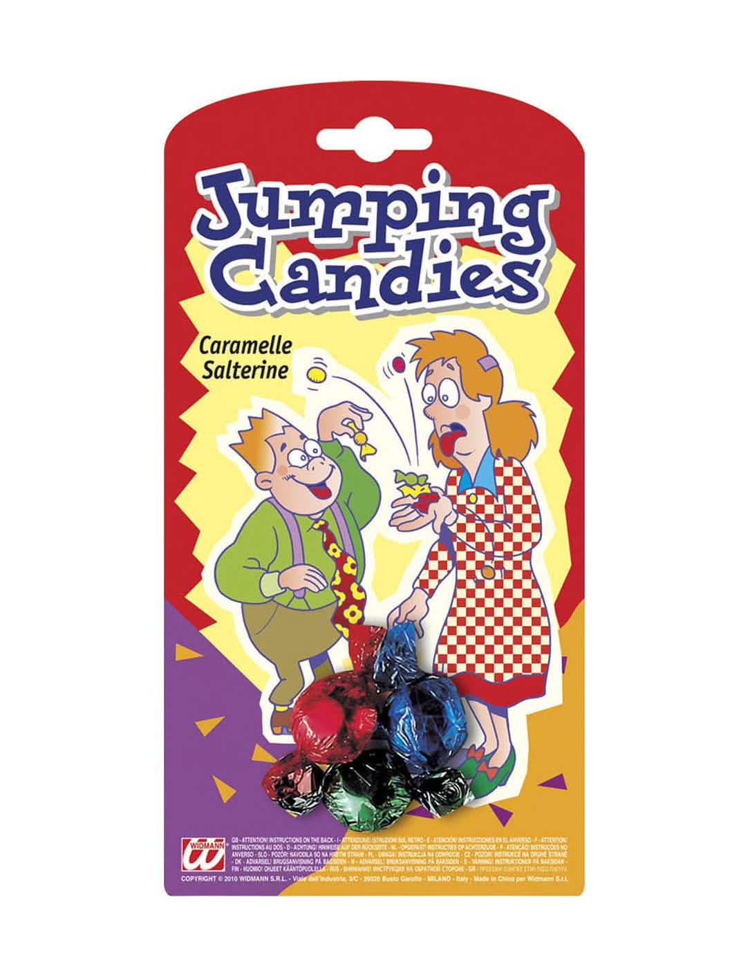 caramelos saltarines Jumping Candies para adulto y niño multicolores