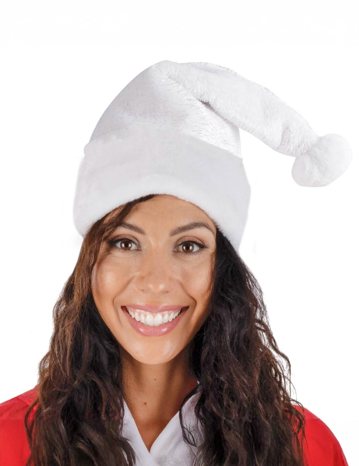 Vista frontal del gorro de papá noel