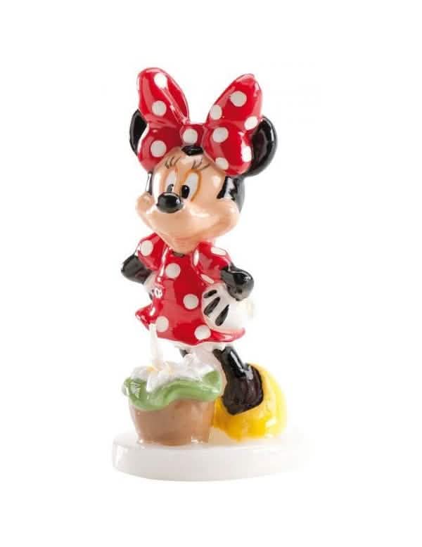 Vela Minnie para niño roja con lunares blancos