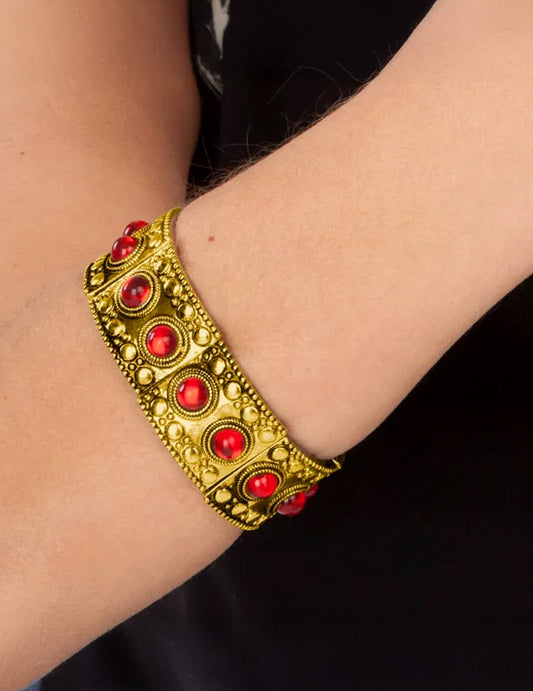 Brazalete reina medieval rojo adulto