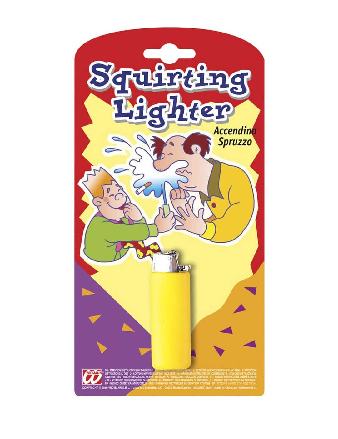 Mechero lanza agua para fiesta amarillo