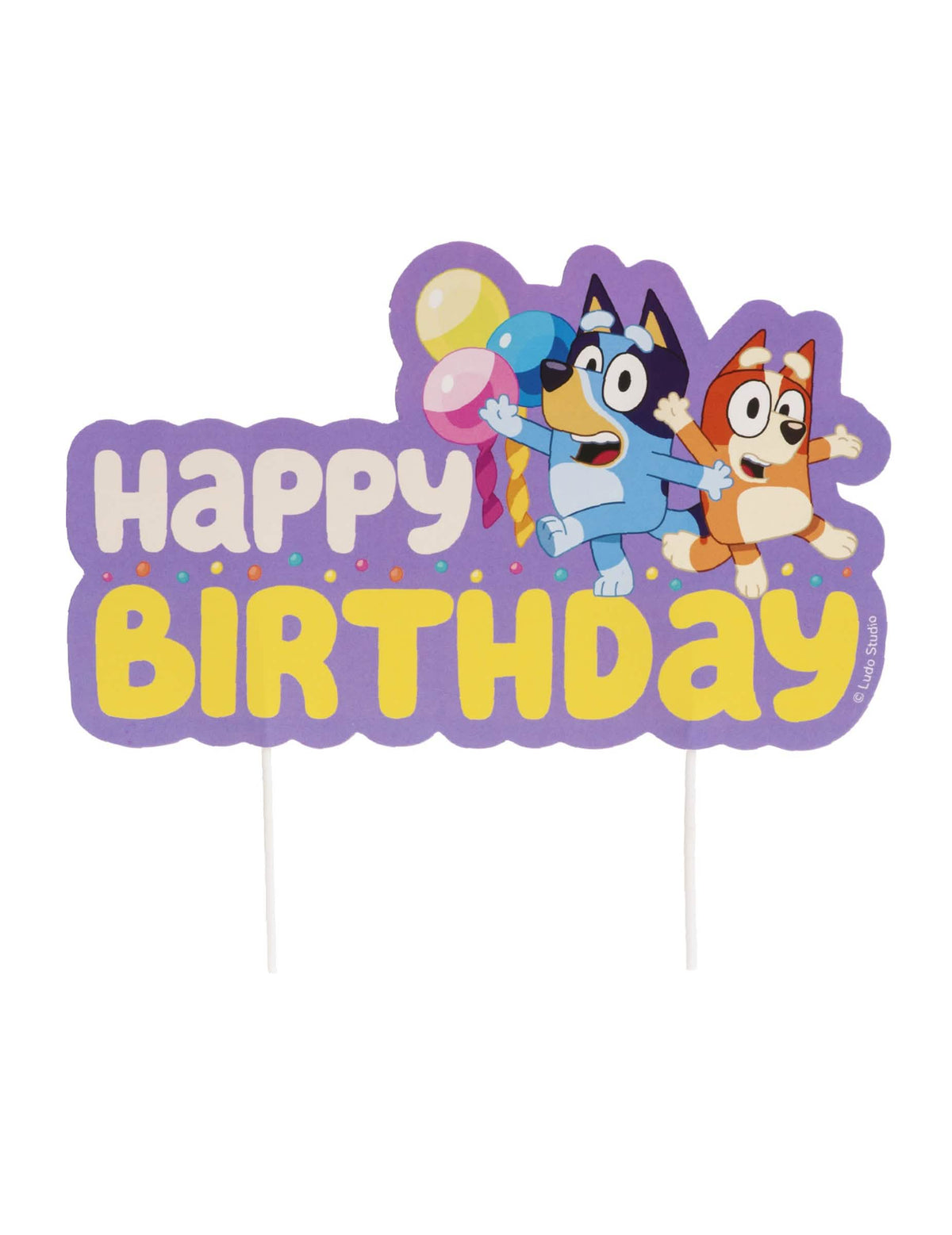 Decoración para tarta de papel Bluey y Bingo™ 16,5 cm