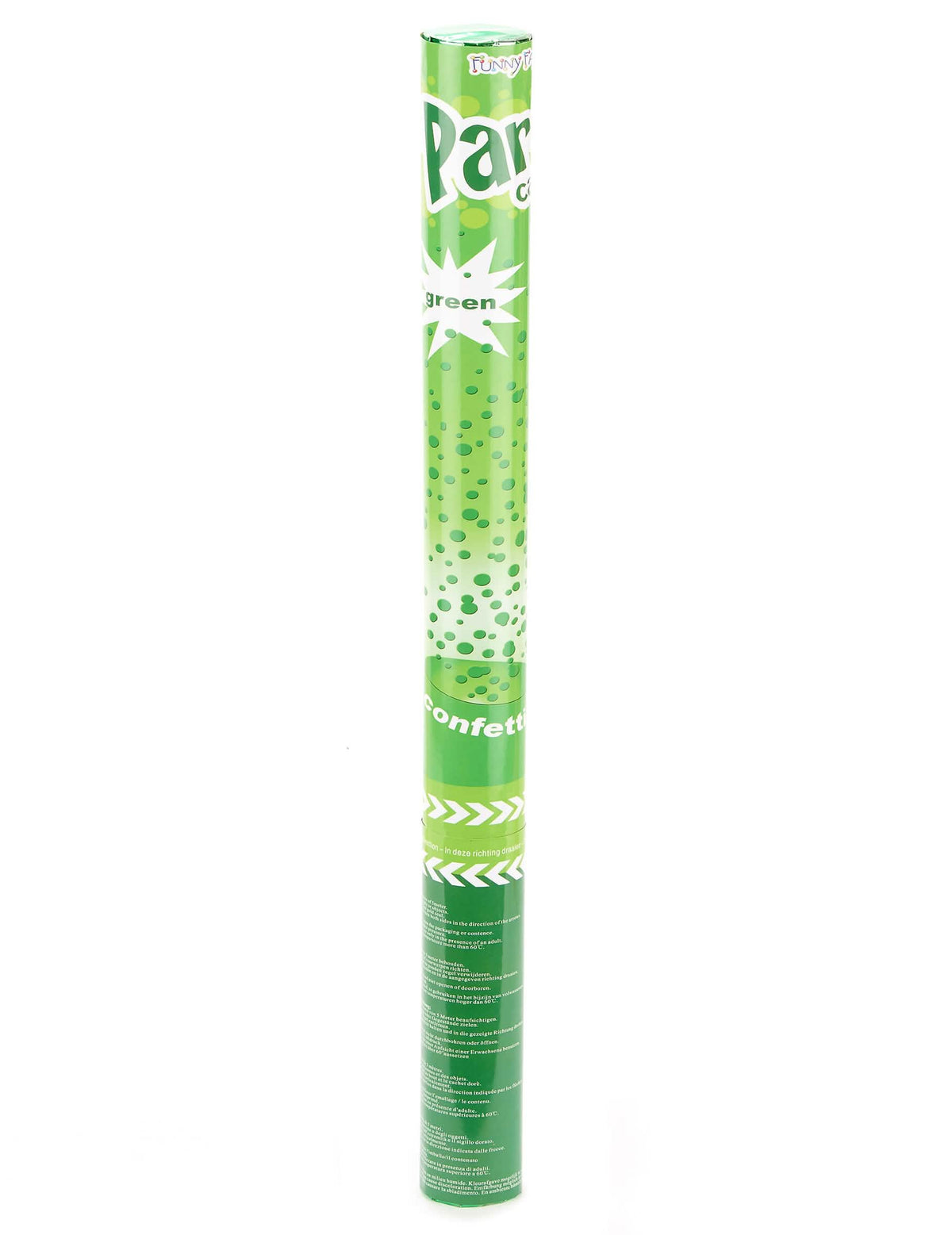 Vue d'ensemble du cañón de confetis para fiesta verde
