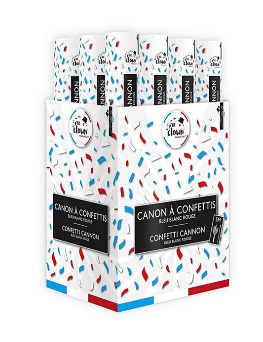 Cañón de confeti hincha Francia 40 cm