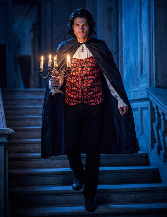 Capa de vampiro para hombre ideal para Halloween