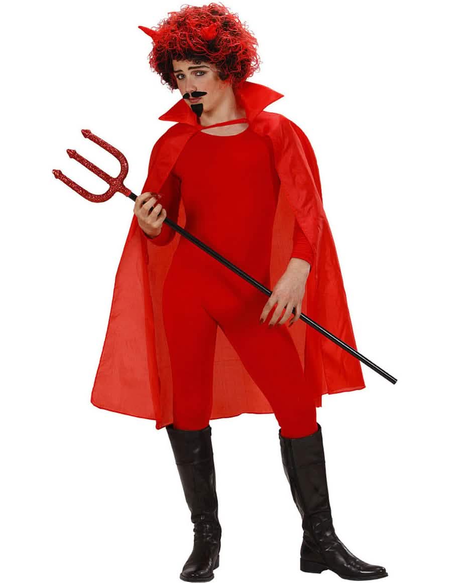 Capa con cuello de diablo para niño rojo