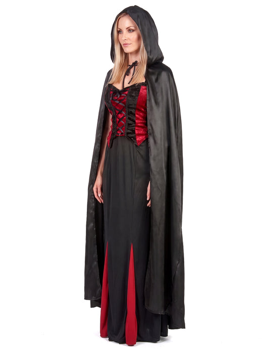 Capa de Vampirella negra para mujer ideal para Halloween