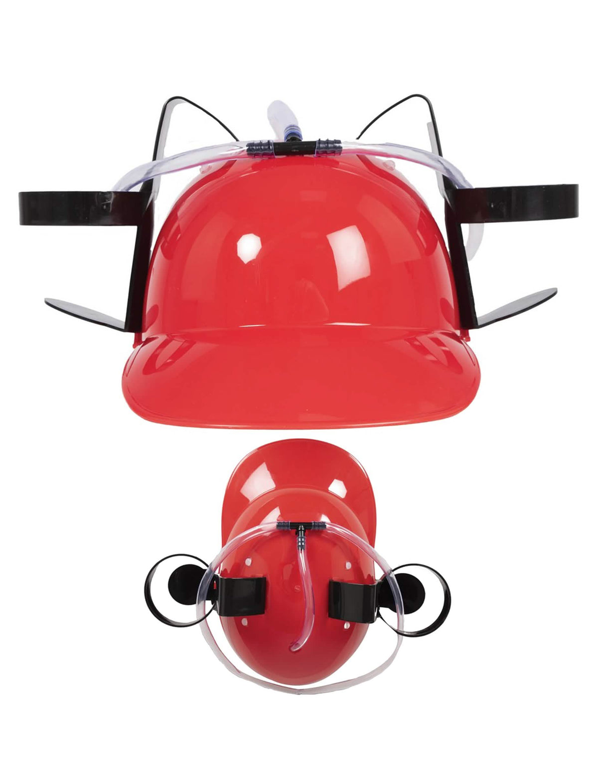 Vistas frontal y superior del casco antised de adulto